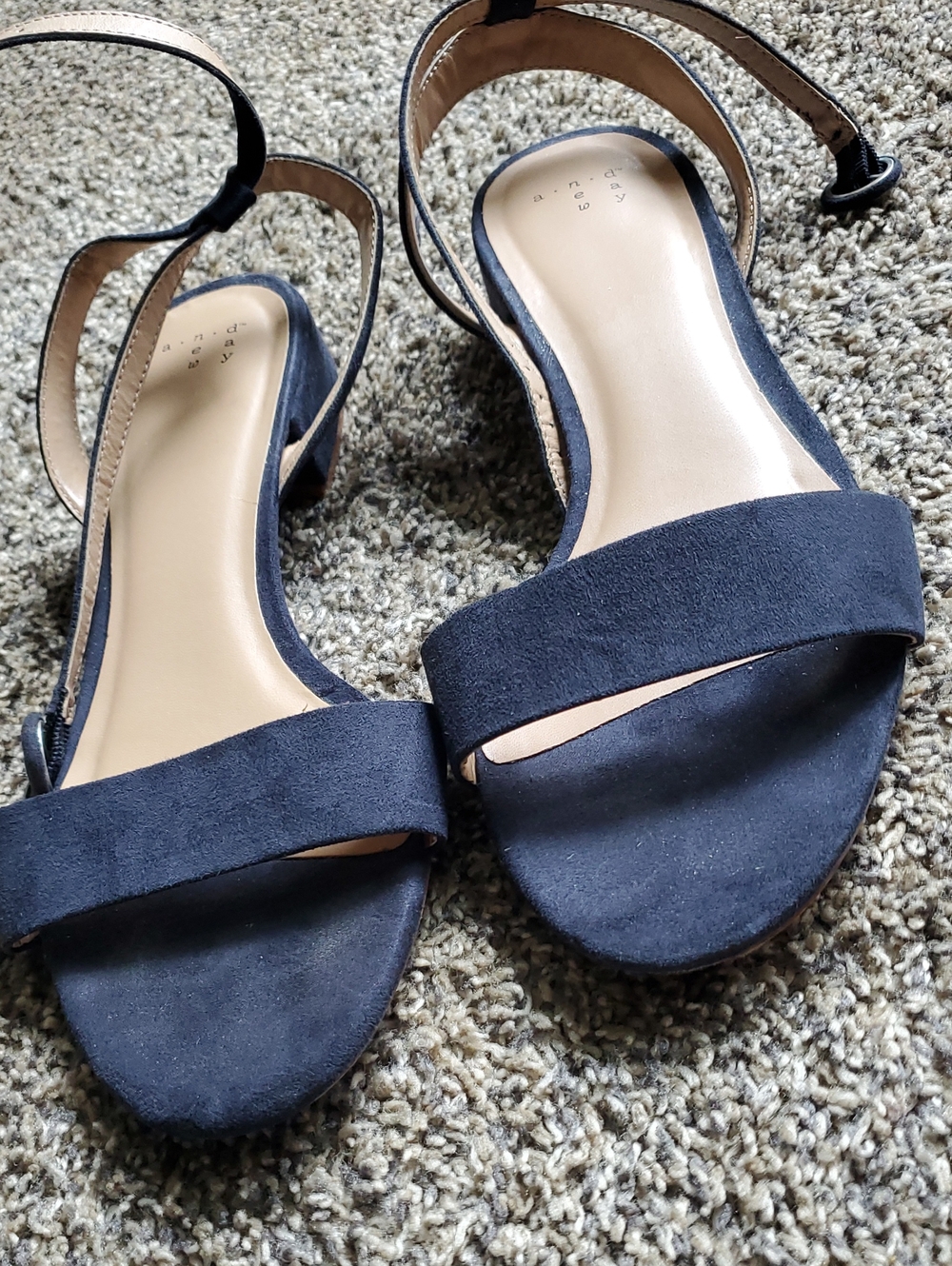 a new day Black Ankle-Tie Open-Toe Sandals